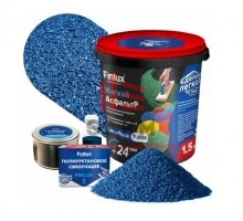 Резиновое полиуретановое покрытие Finlux F-2055 DecorPasta Мягкий АсфальтР Синий Ral 5005, 1,5 кв.м.