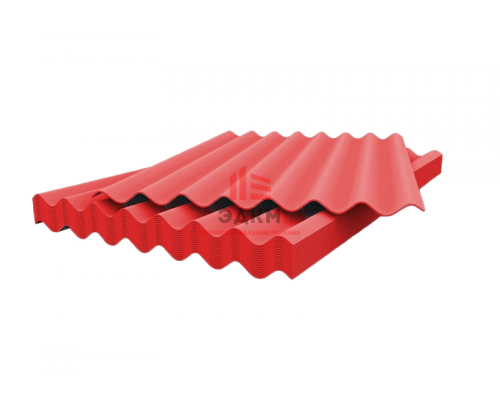 Шифер волновой красный СВ-40 1750х980х5,2 мм