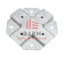 Краб-система Крепче Х-образный, цинк, 25x25 мм, 50 шт.